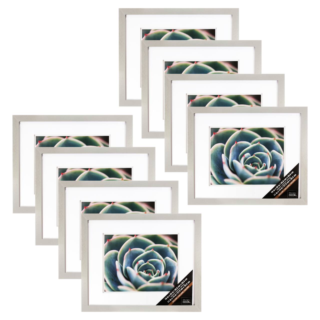 8 Pack: Gray Gallery Wall Frame with Double Mat by Studio Décor®